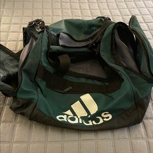 5/$25 Adidas Black and Green Duffel Bag